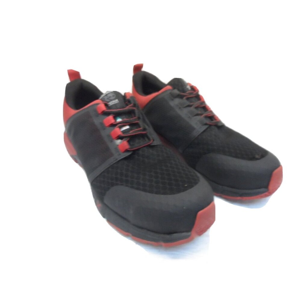 Timberland PRO Men's Radius Comp Toe Work Shoe Black/Red Size 9.5W